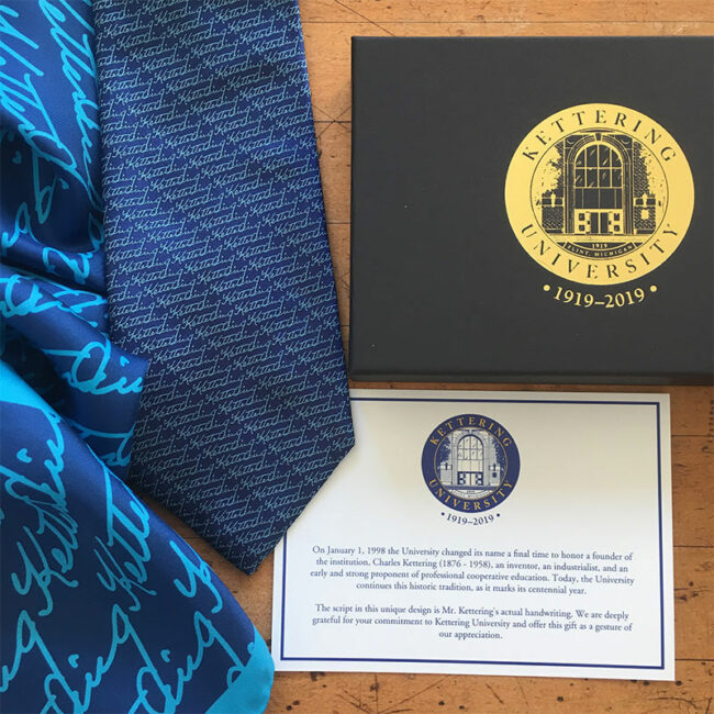 Custom silk bow tie recognition gift
