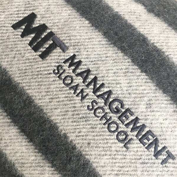MIT Sloan custom woolen throw corporate gift