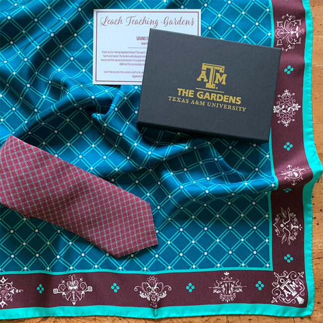 Texas A&M University silk scarf and tie