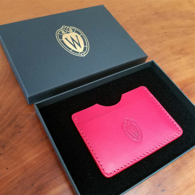 Custom leather card holder accessory